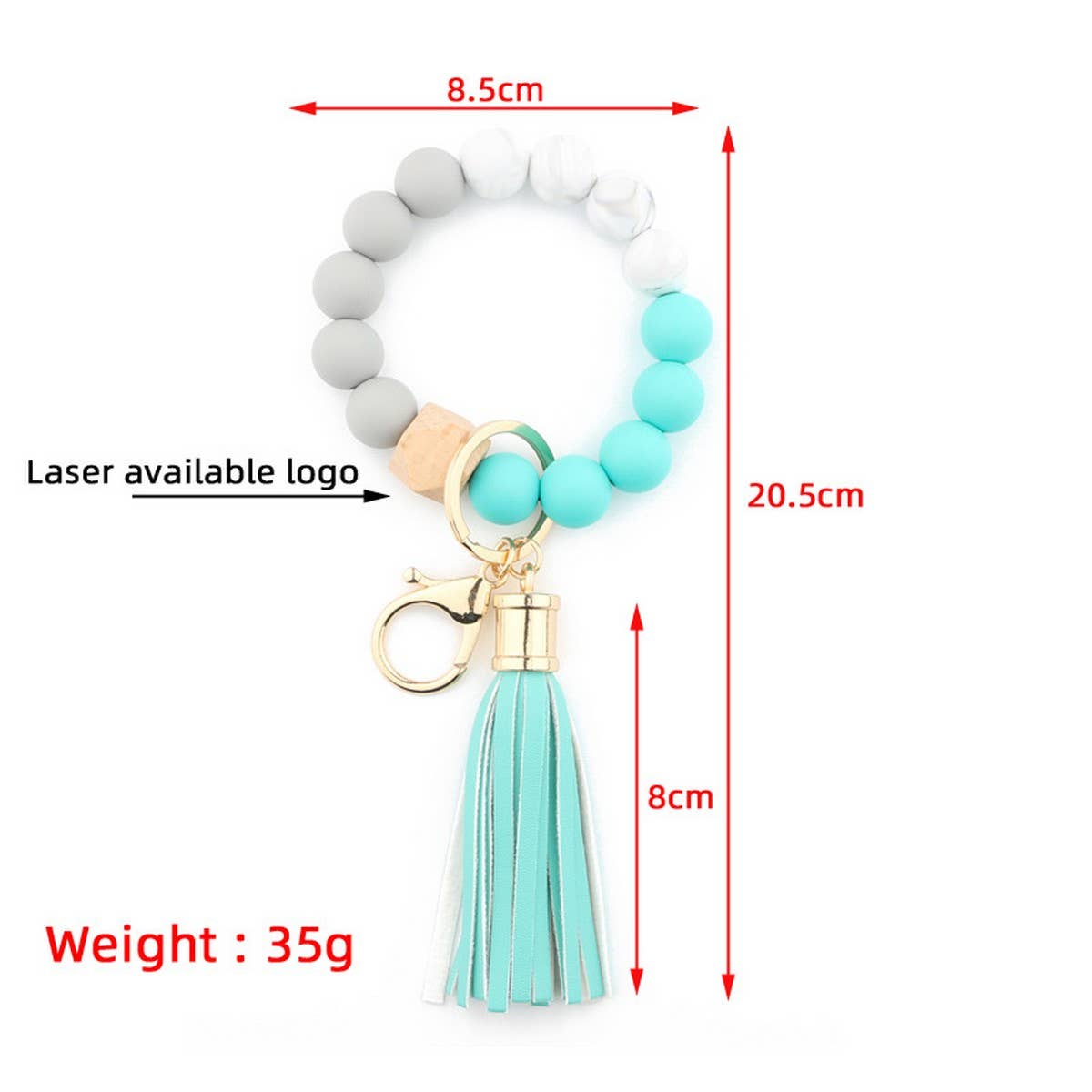 COLORFUL KEYCHAIN TASSEL BRACELET_CWAJE0655