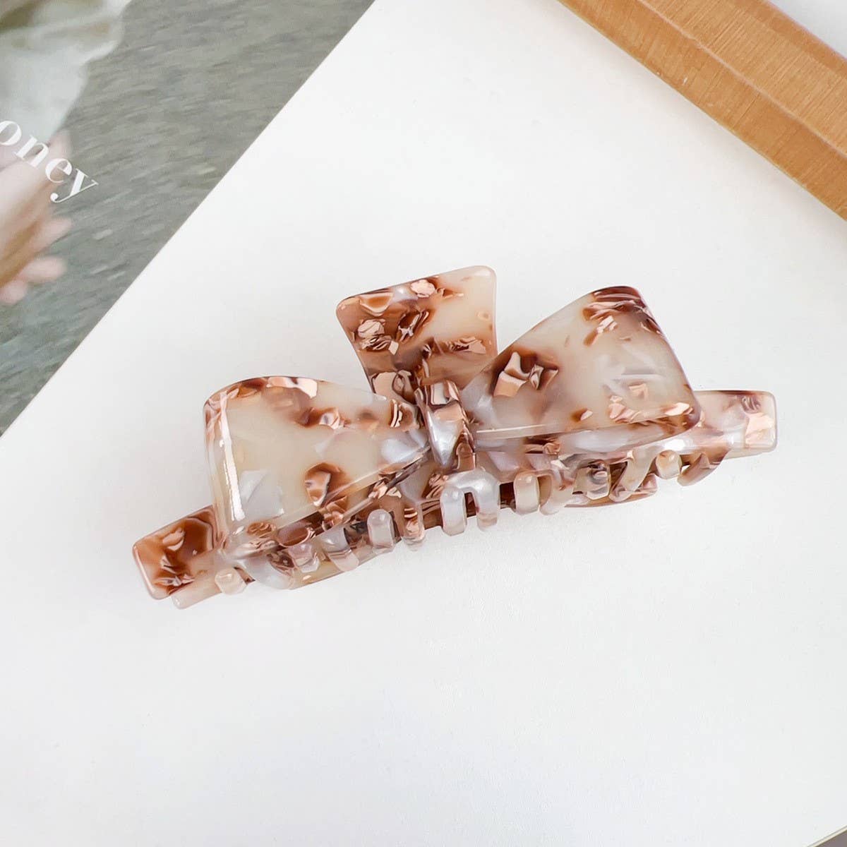 Vintage Acetate Hair Claw Bowknot Elegant Clip_Cwaha1504