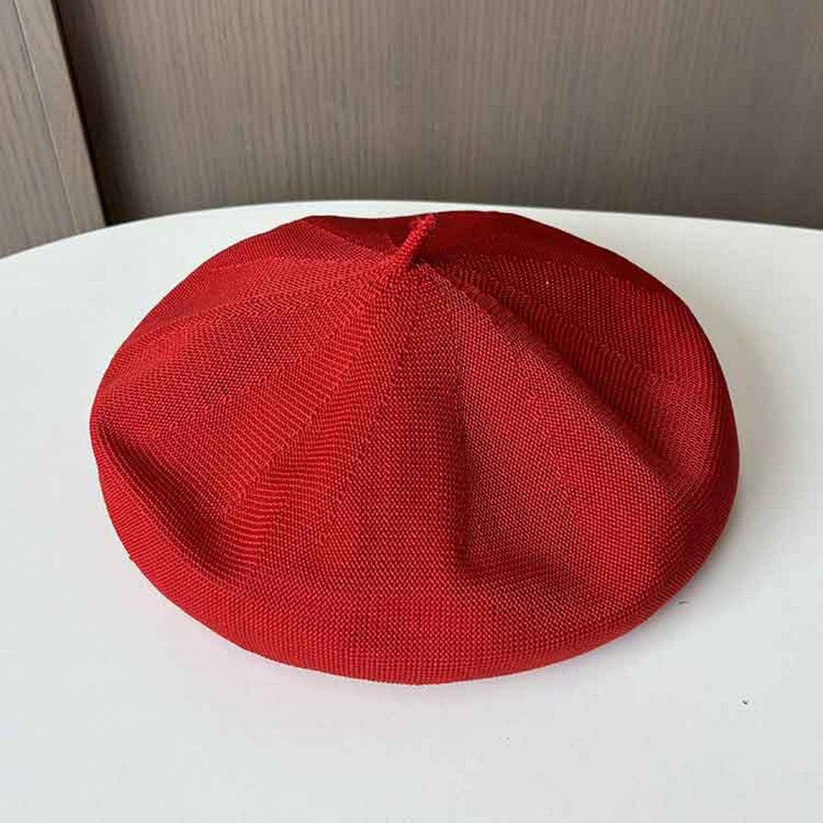 KNITTED ICE SILK BREATHABLE SOLID COLOR BERET_CWAB2901