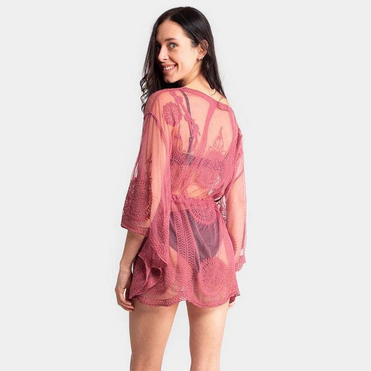 LACE SUN PROTECTION SHIRT BIKINI COVER UP_CWMW0680