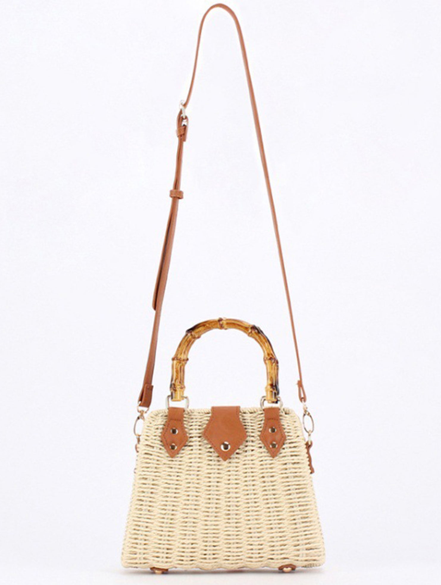 Straw Beach Bag with Bamboo Handle for Women_CWAB4694