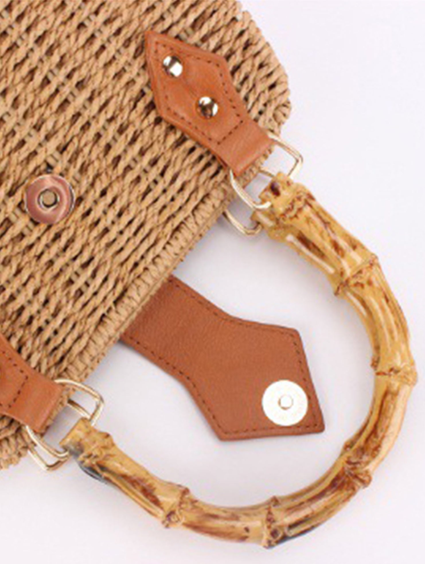 Straw Beach Bag with Bamboo Handle for Women_CWAB4694