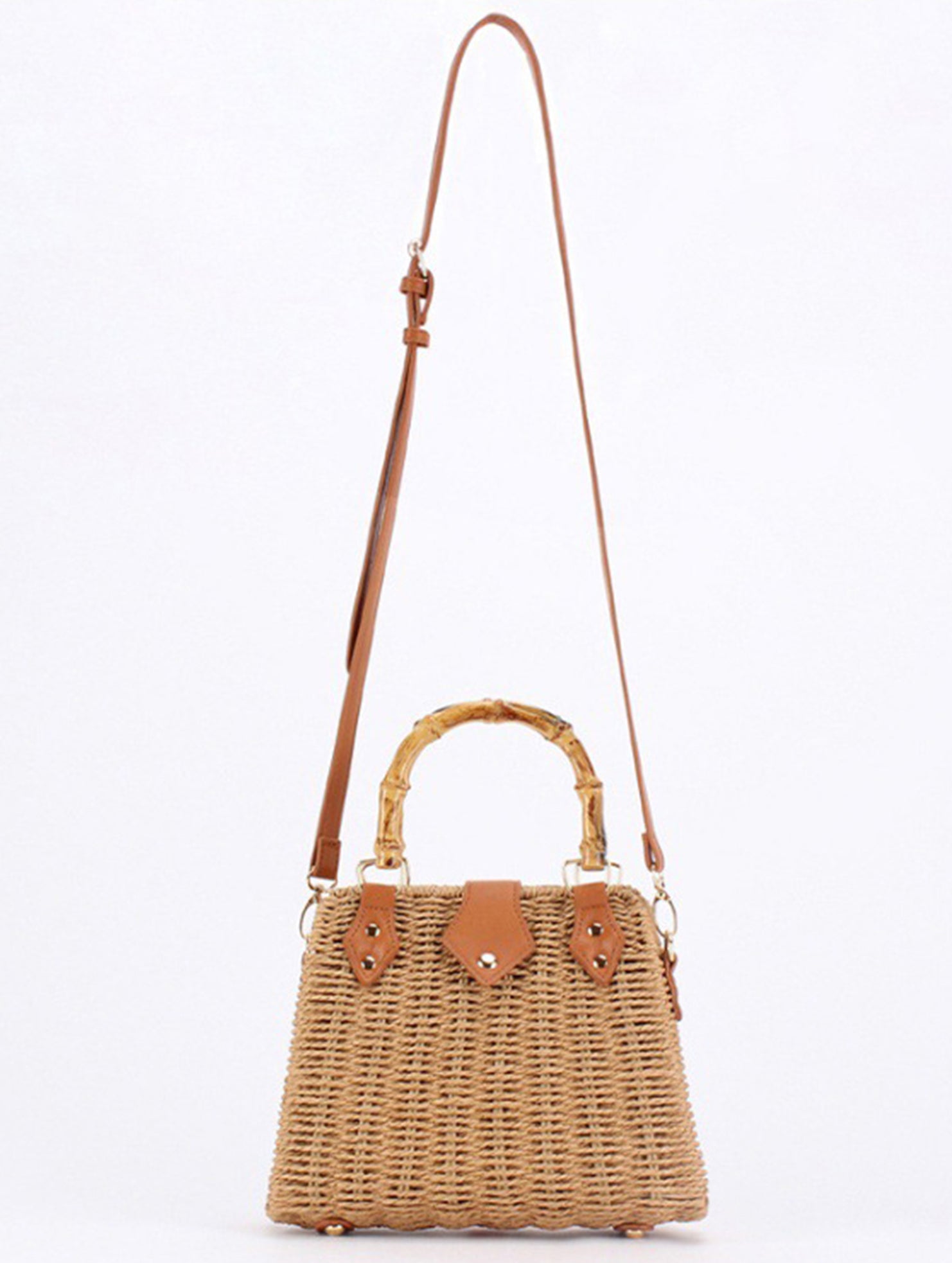 Straw Beach Bag with Bamboo Handle for Women_CWAB4694