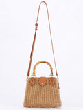 Straw Beach Bag with Bamboo Handle for Women_CWAB4694
