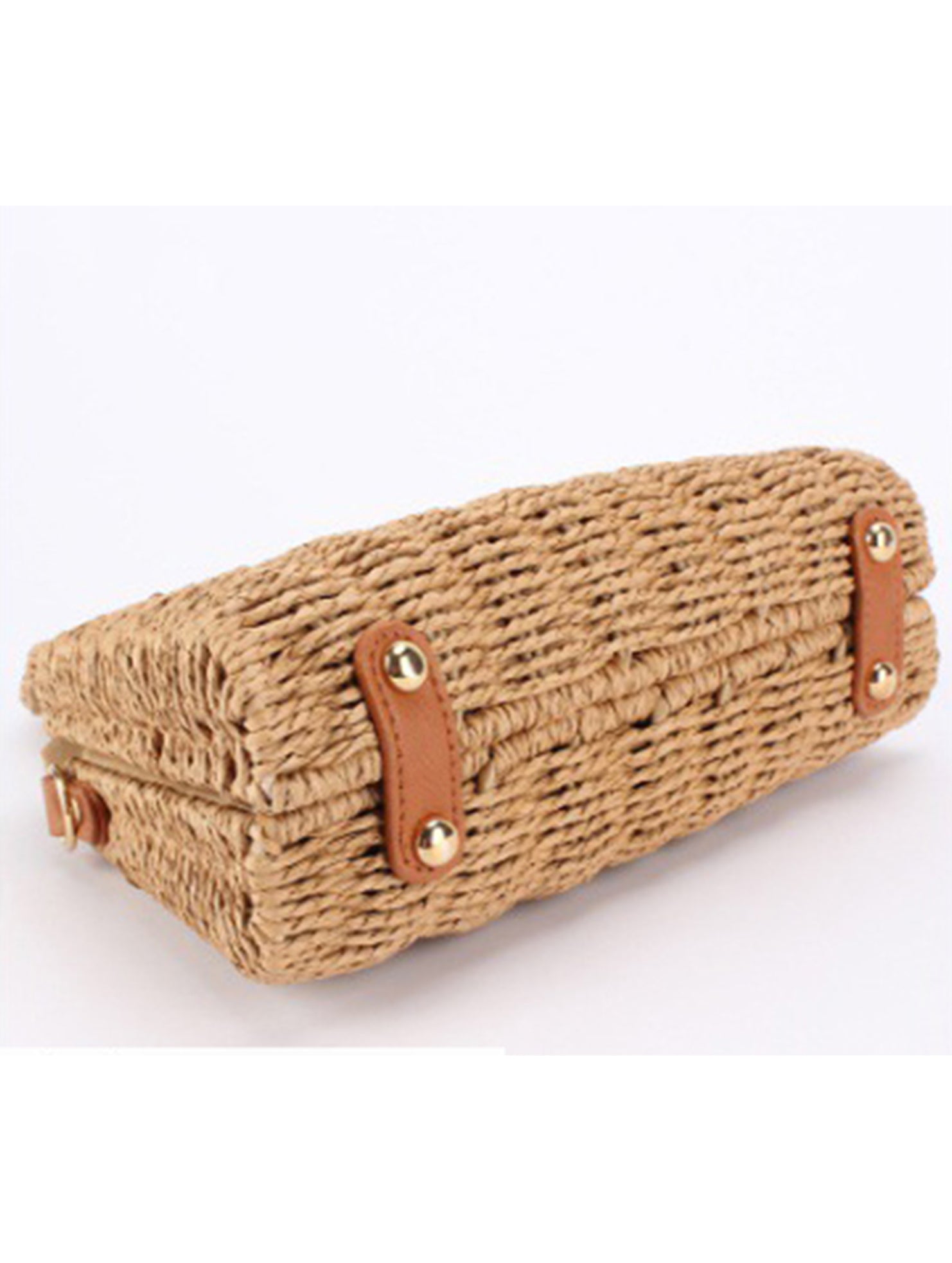 Straw Beach Bag with Bamboo Handle for Women_CWAB4694