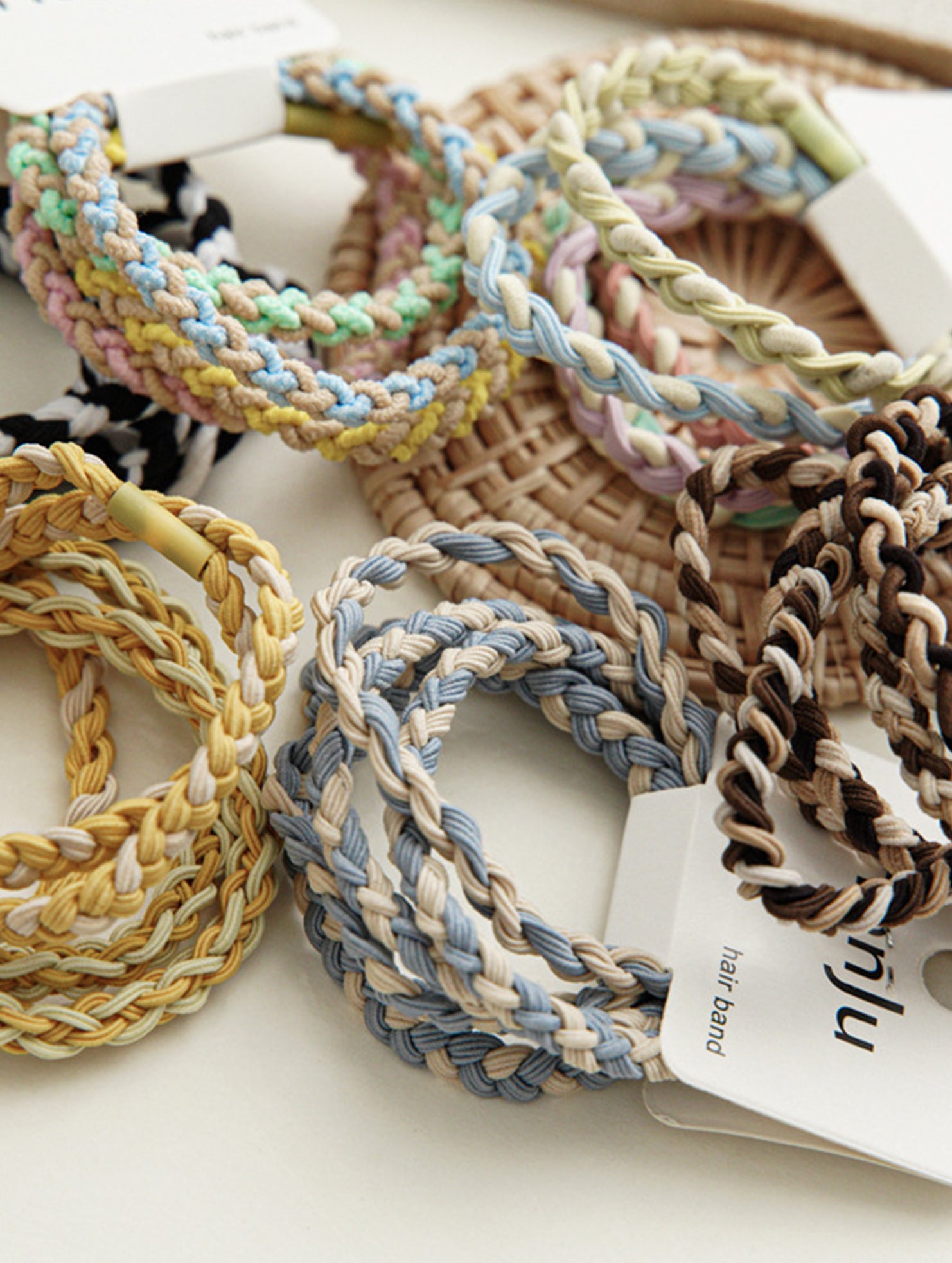 Three-piece new candy-colored braided hair tie_CWAHA0339