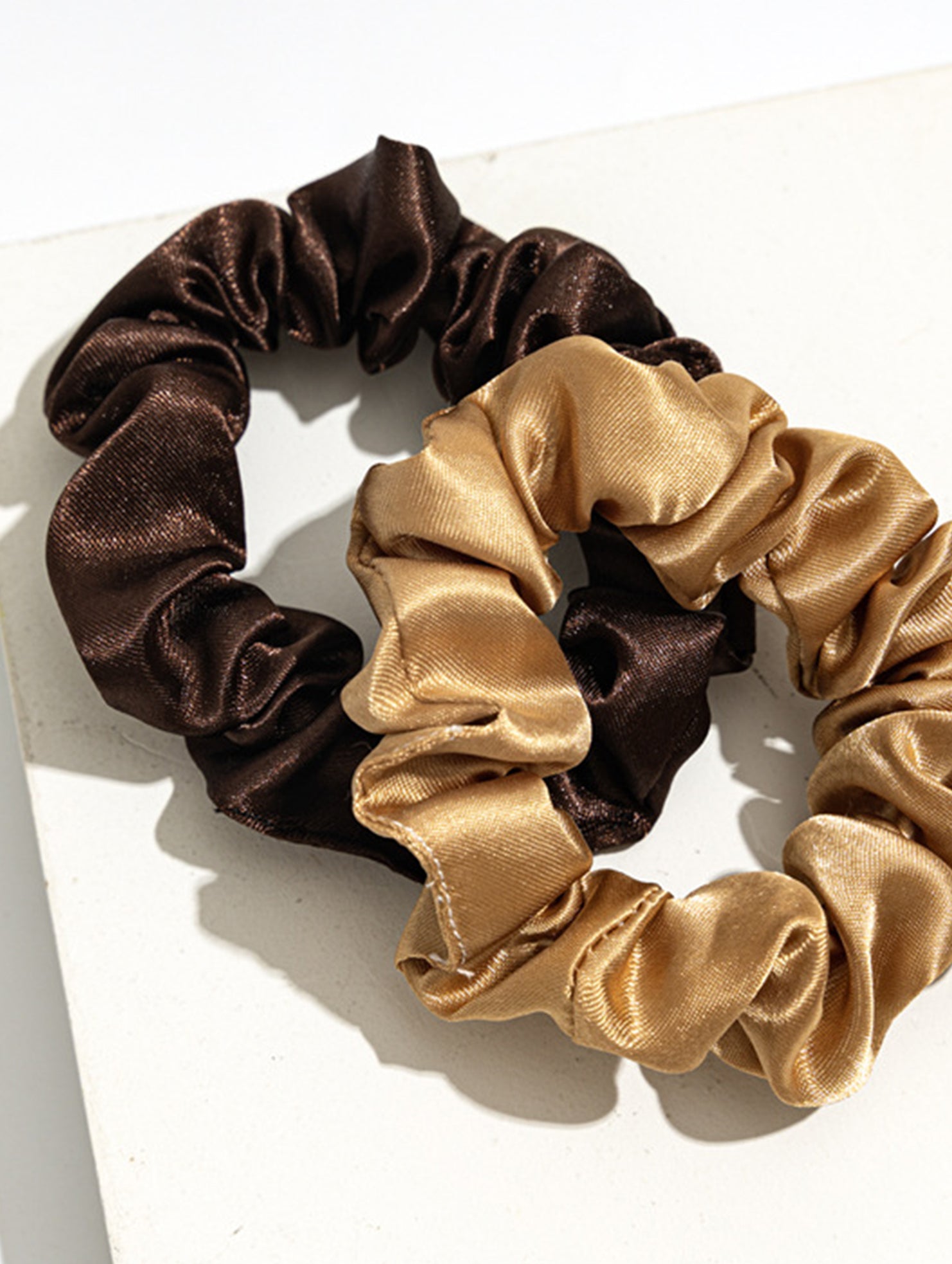 Satin fabric scrunchies simple and versatile hair tie_CWAHA0343