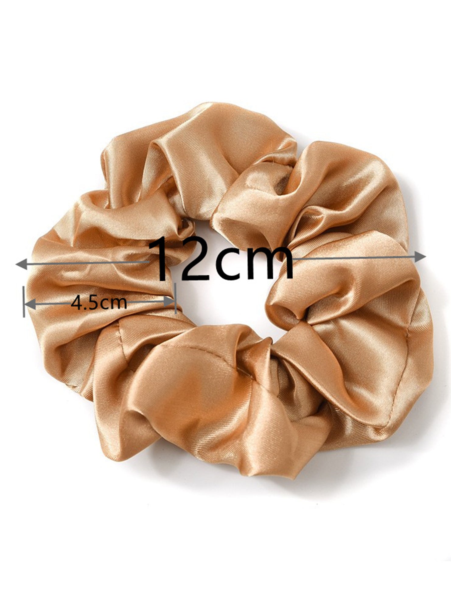 Satin fabric scrunchies simple and versatile hair tie_CWAHA0343