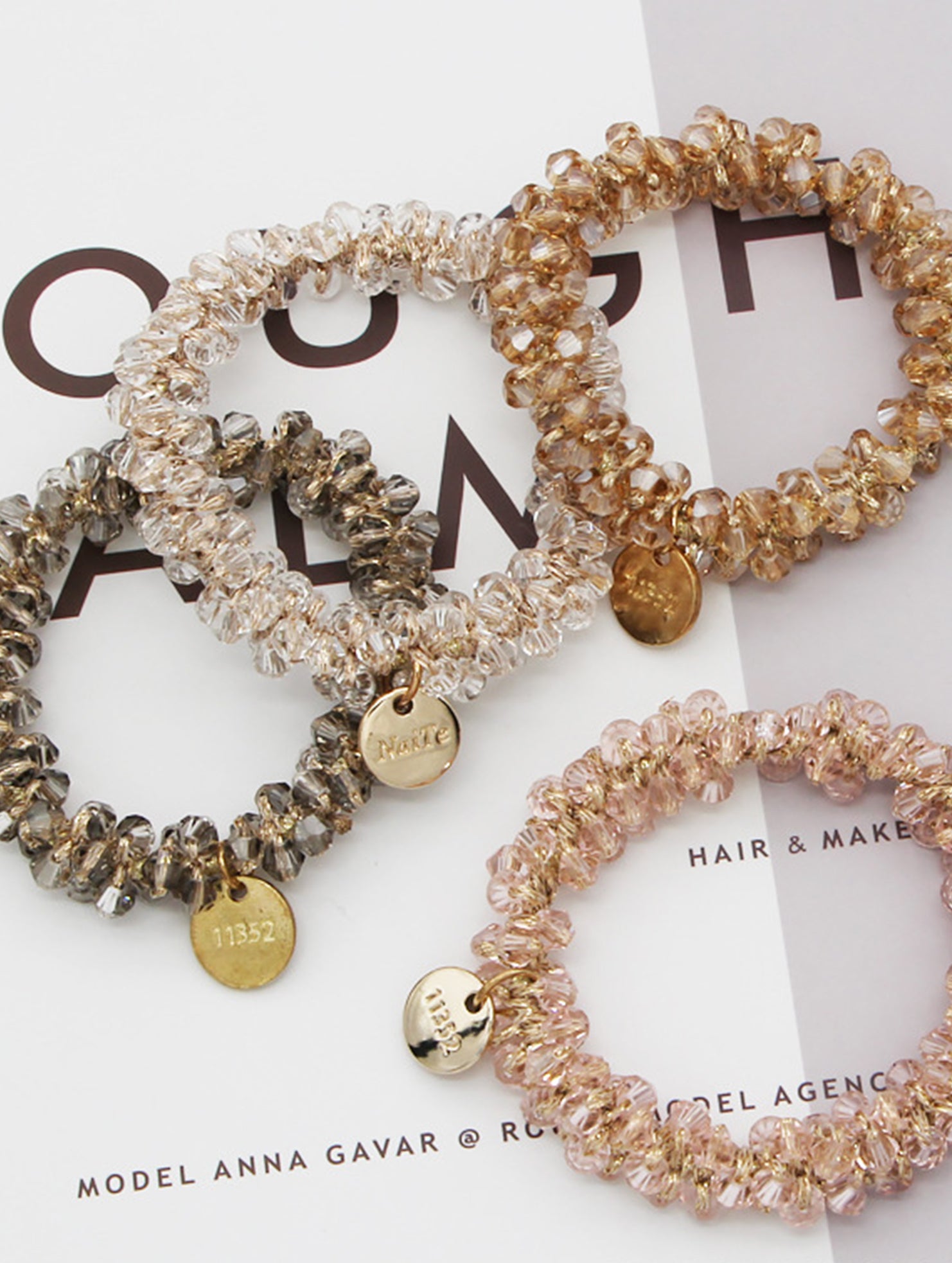 Beaded Faux Pearl Hair Tie Bracelet for Women_CWAHA07389