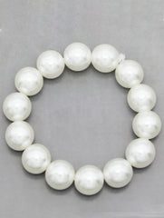 Beaded Faux Pearl Hair Tie Bracelet for Women_CWAHA07389
