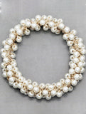 Beaded Faux Pearl Hair Tie Bracelet for Women_CWAHA07389