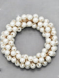 Beaded Faux Pearl Hair Tie Bracelet for Women_CWAHA07389