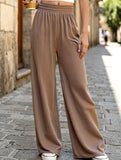 Loose straight-leg slim casual trousers