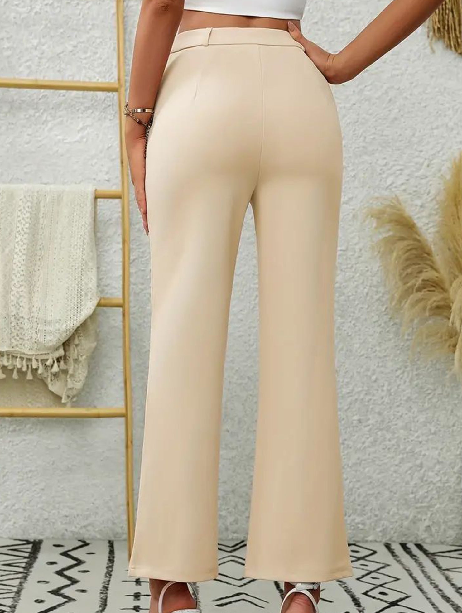 Front pocket detail stretch slim-fit suit trousers