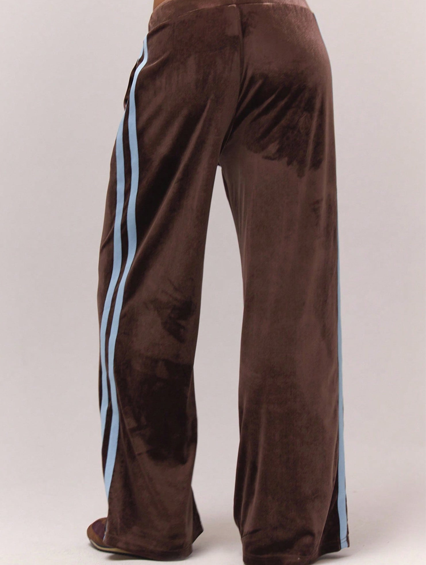 Casual drawstring elastic wide-leg pants