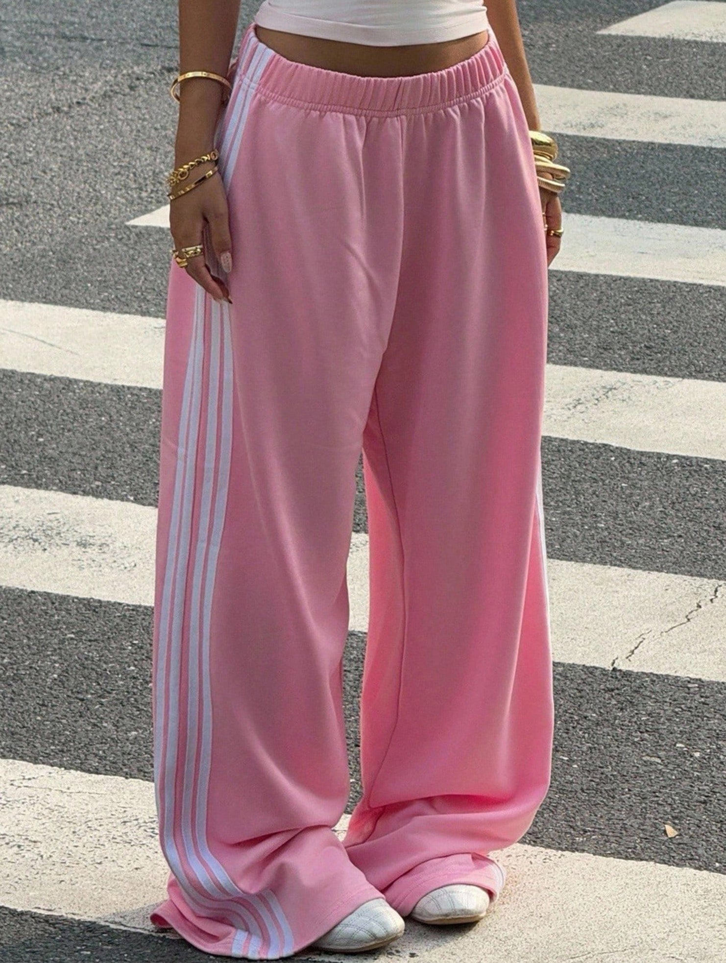 Casual knitted wide-leg pants
