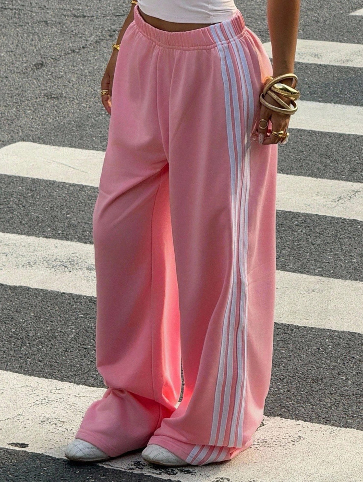 Casual knitted wide-leg pants