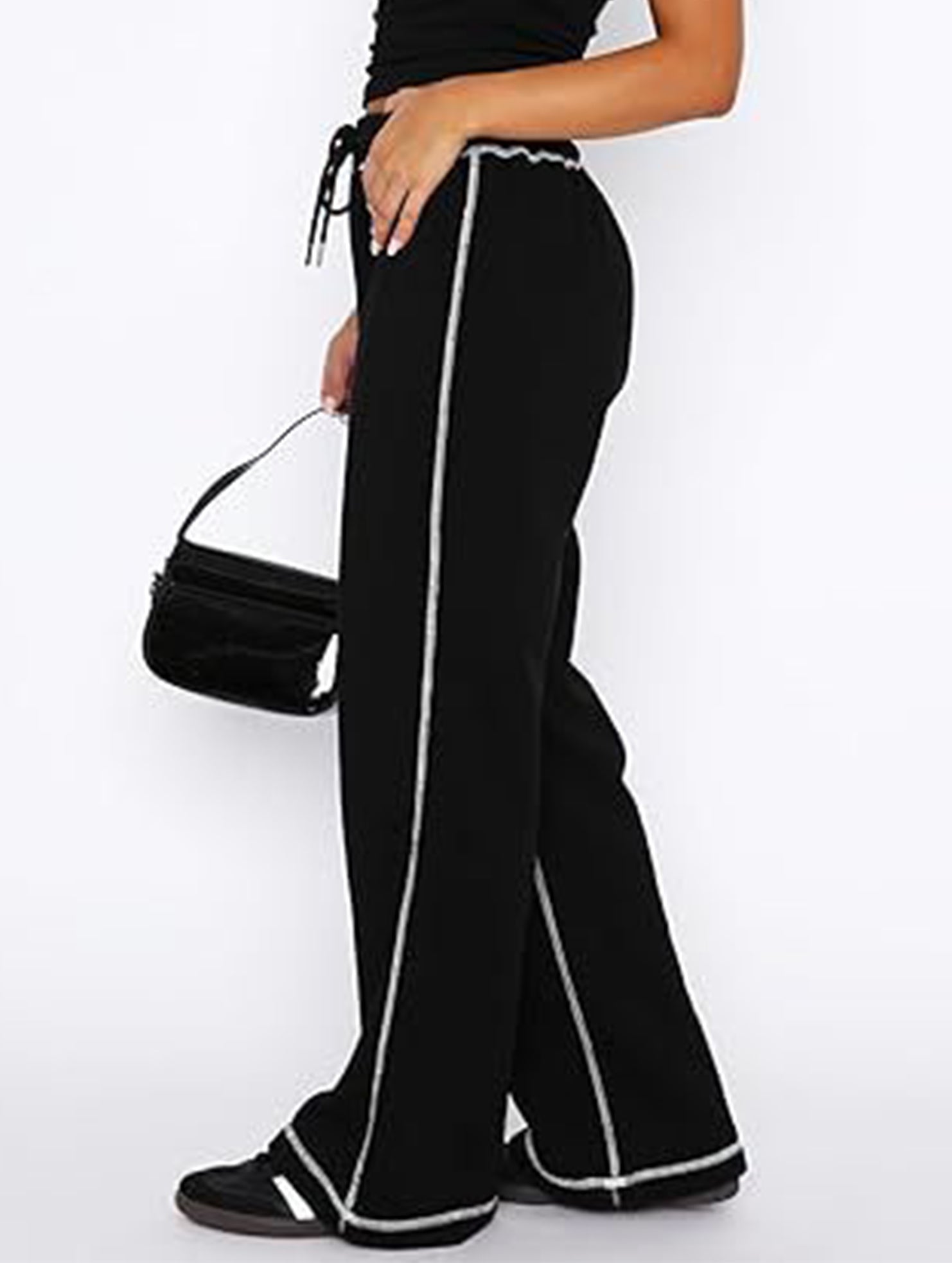 Home casual sports straight wide-leg pants