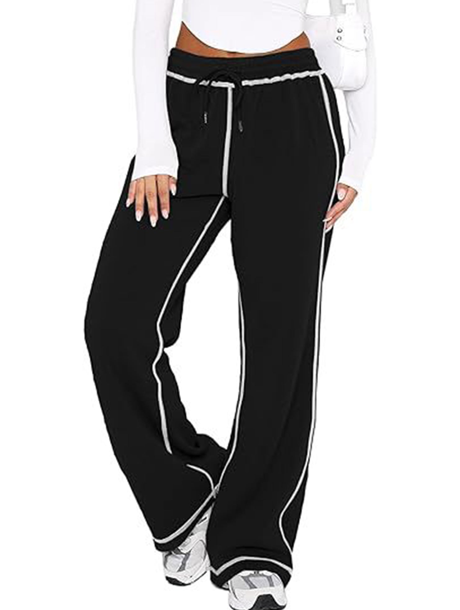 Home casual sports straight wide-leg pants