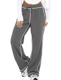 Home casual sports straight wide-leg pants