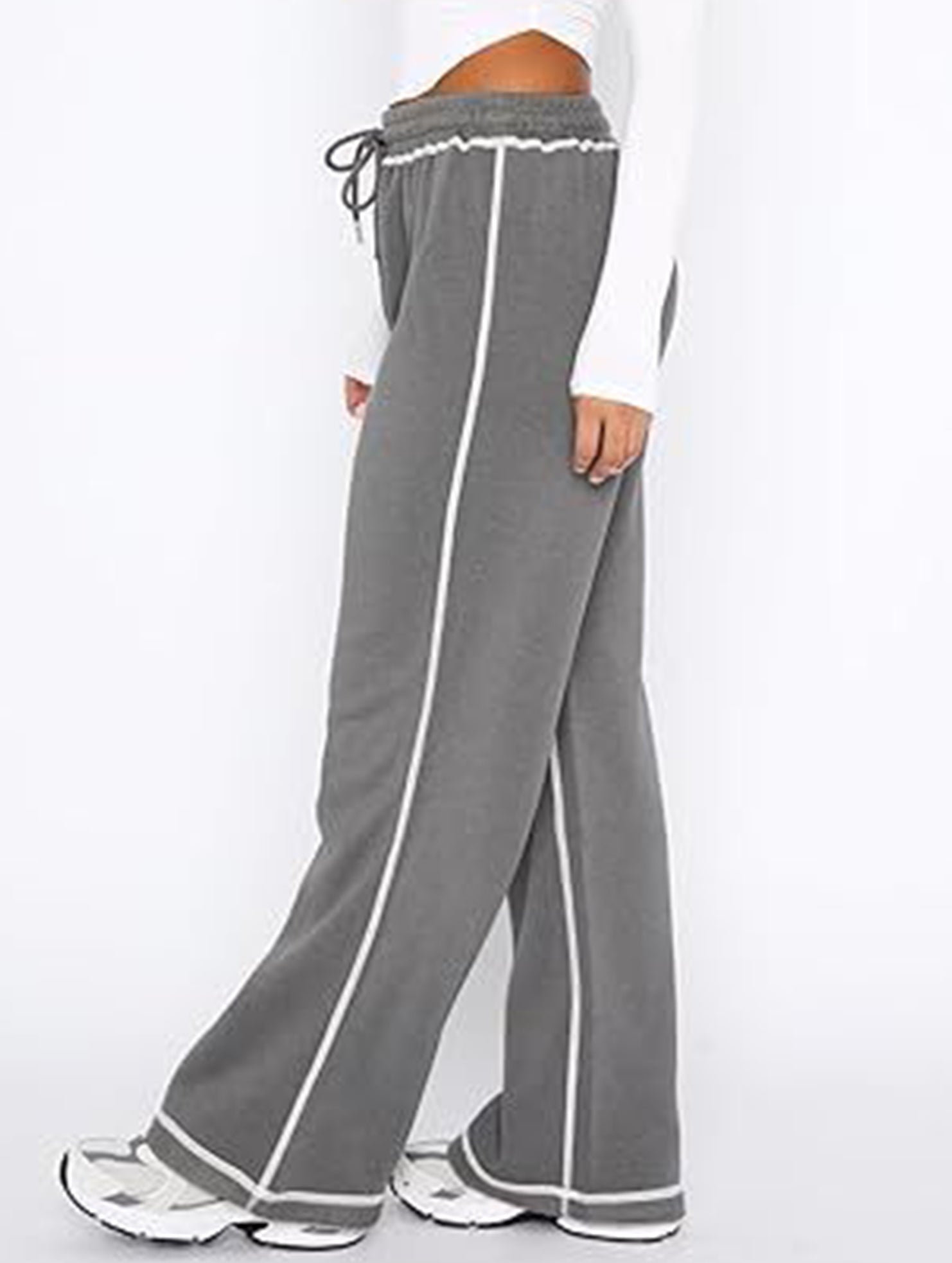 Home casual sports straight wide-leg pants