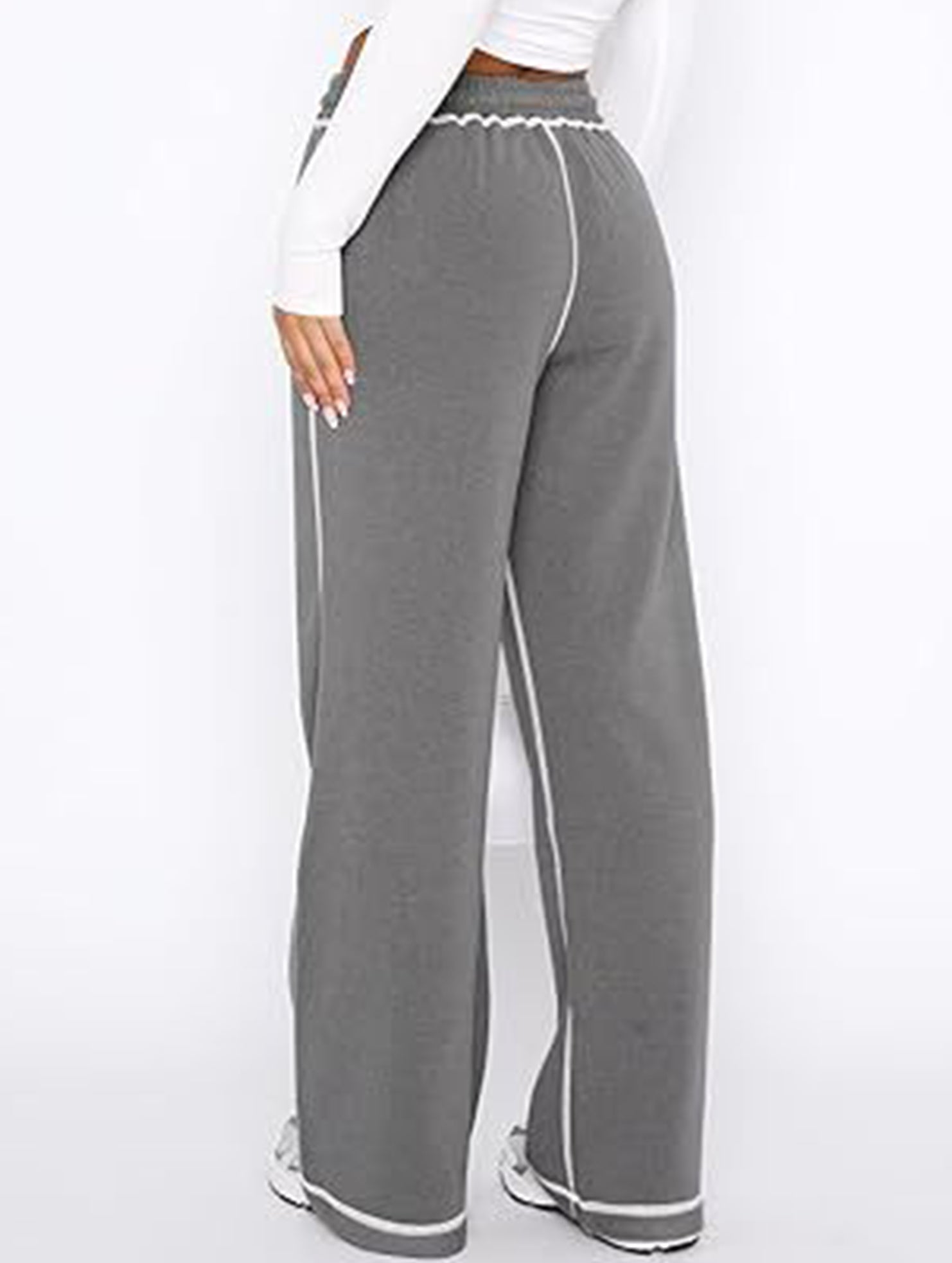 Home casual sports straight wide-leg pants