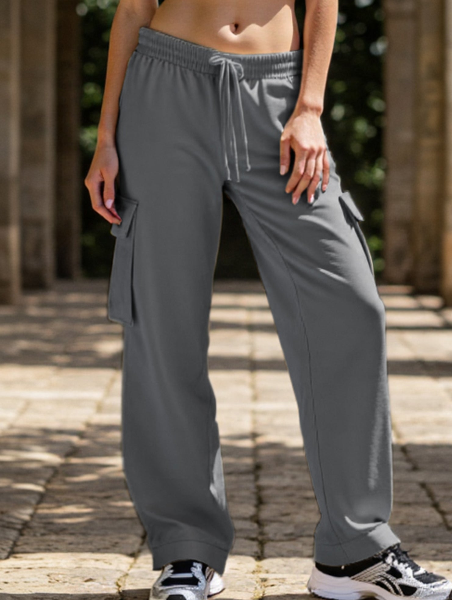 Casual loose-fitting sports fitness wide-leg pants