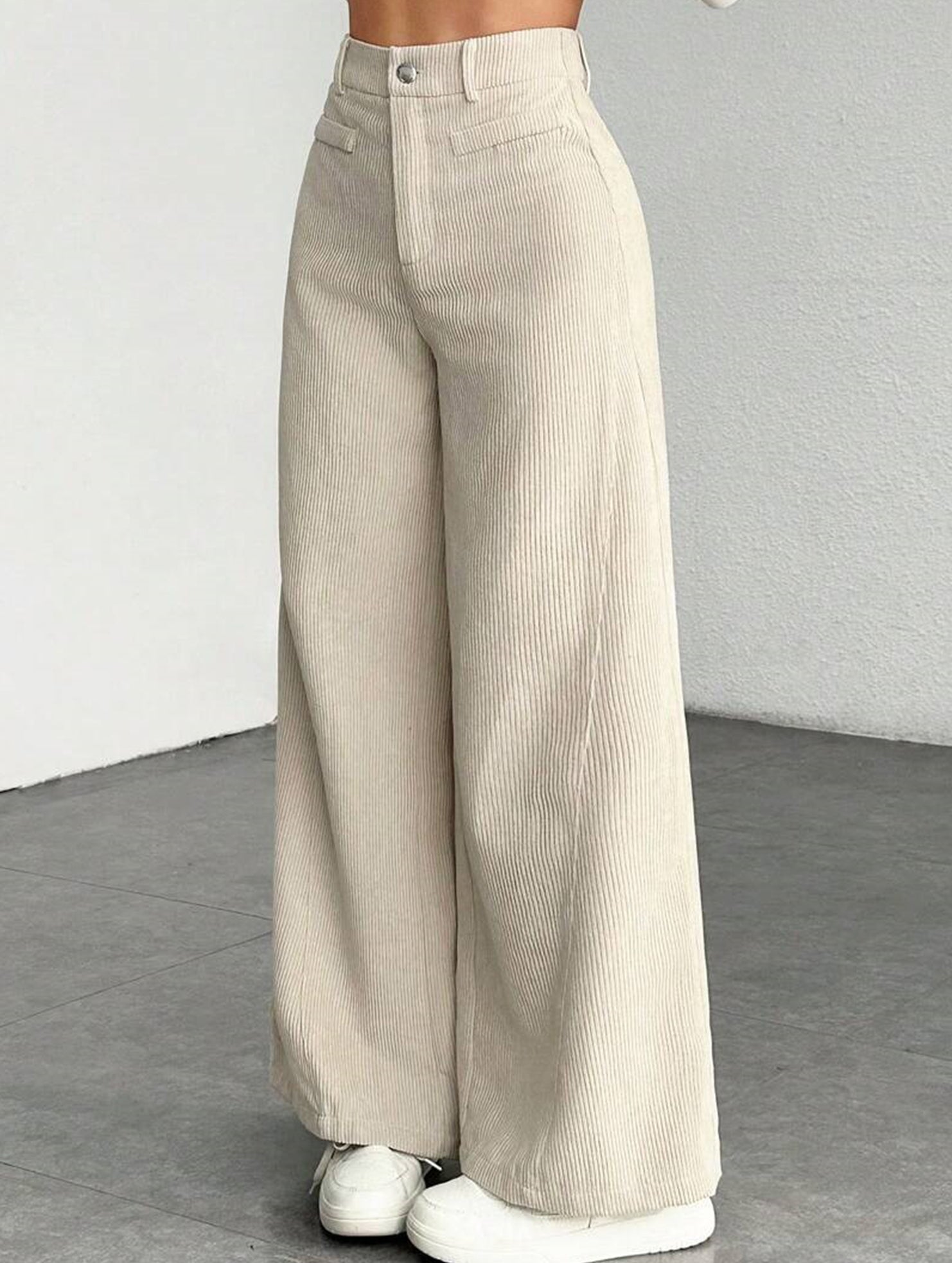 Casual loose straight wide-leg pants