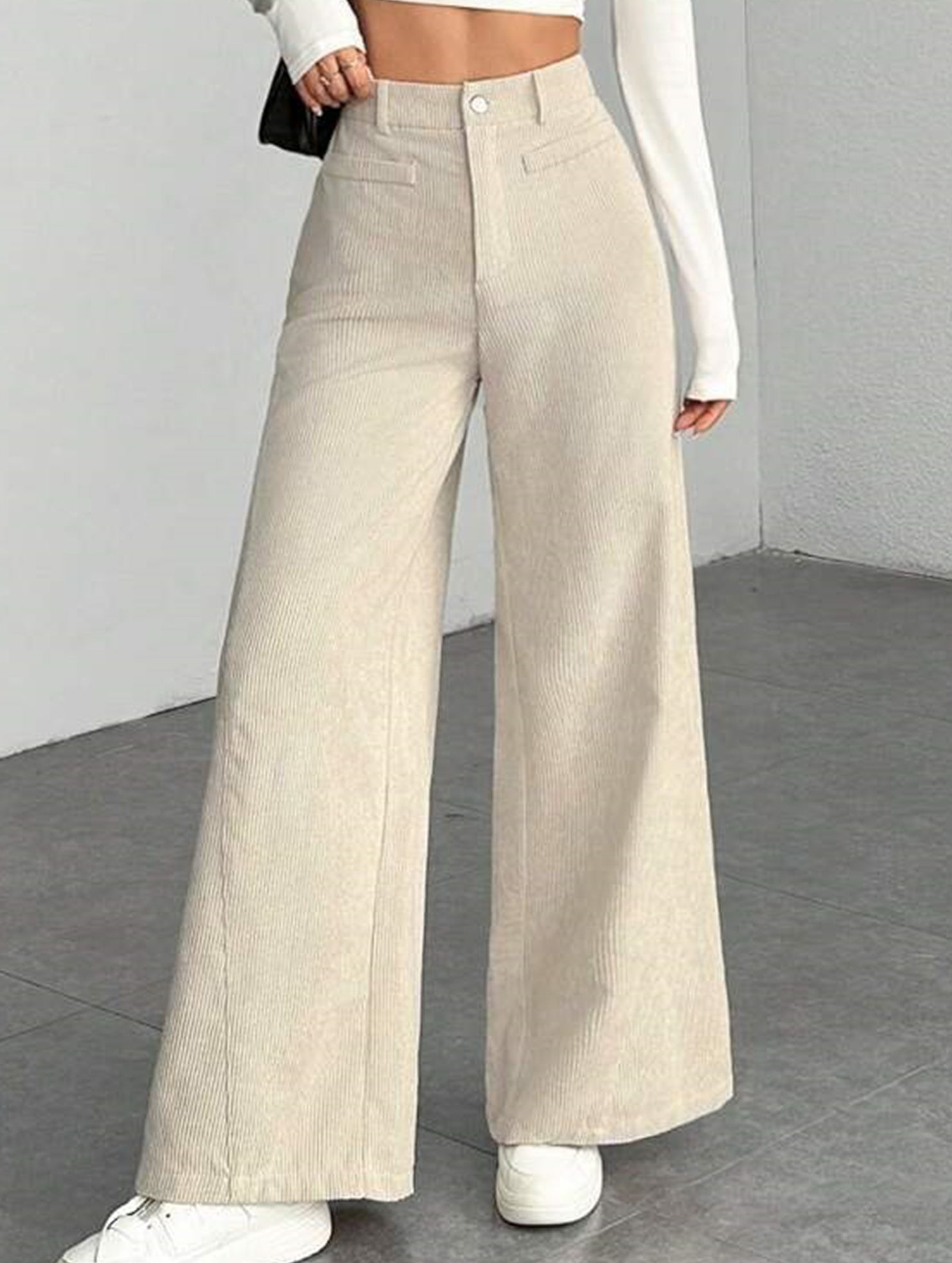 Casual loose straight wide-leg pants