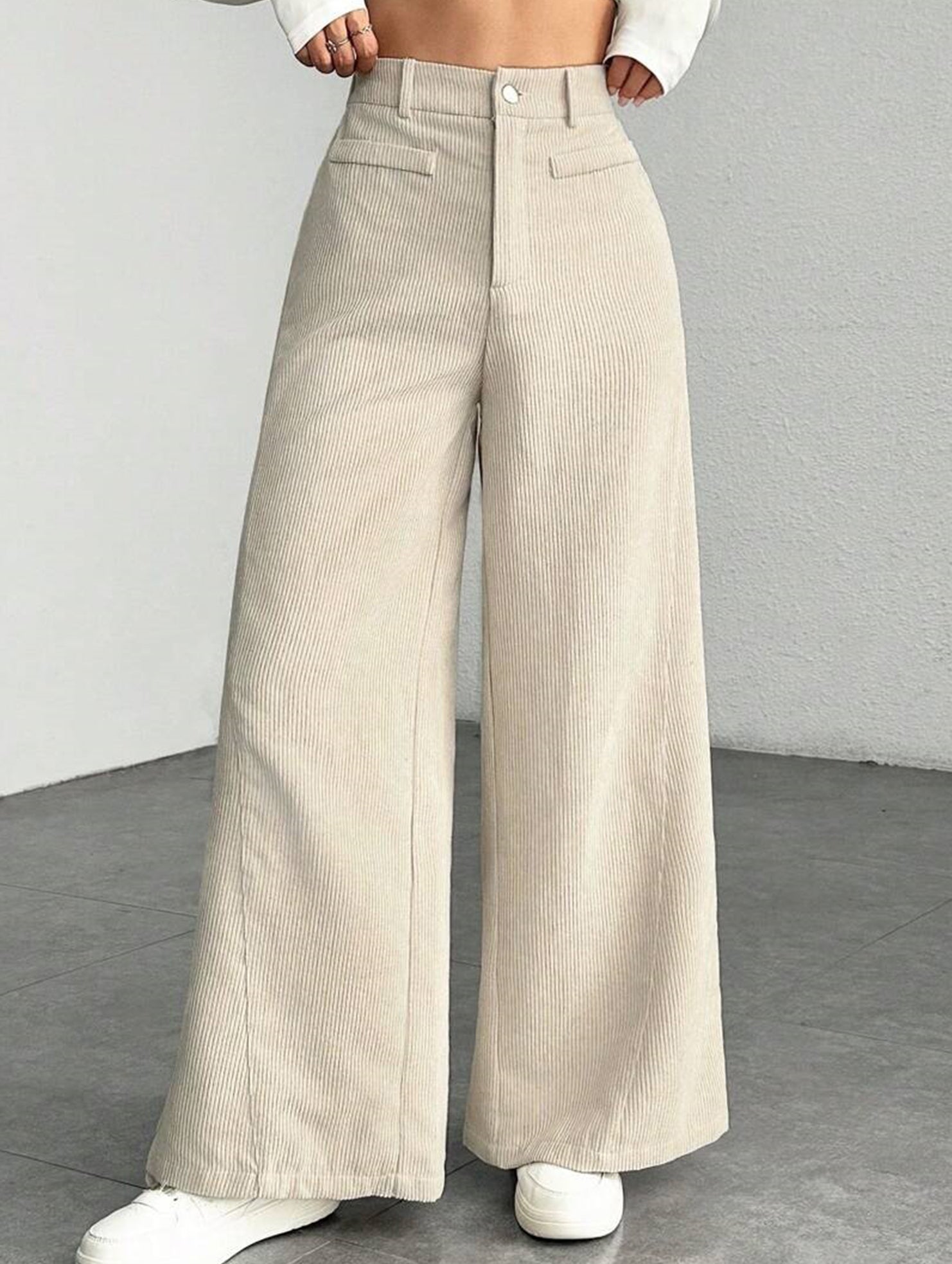Casual loose straight wide-leg pants