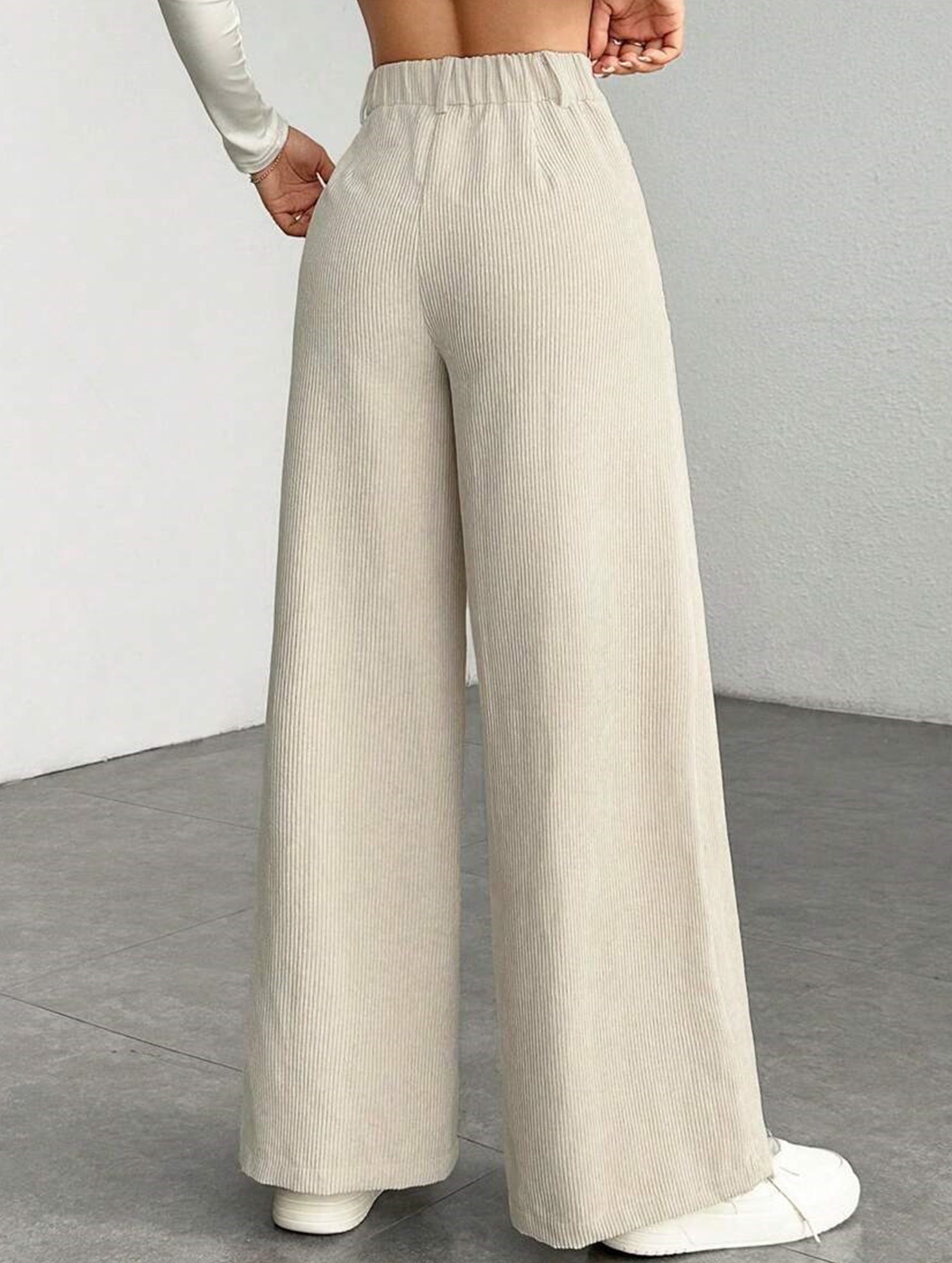 Casual loose straight wide-leg pants