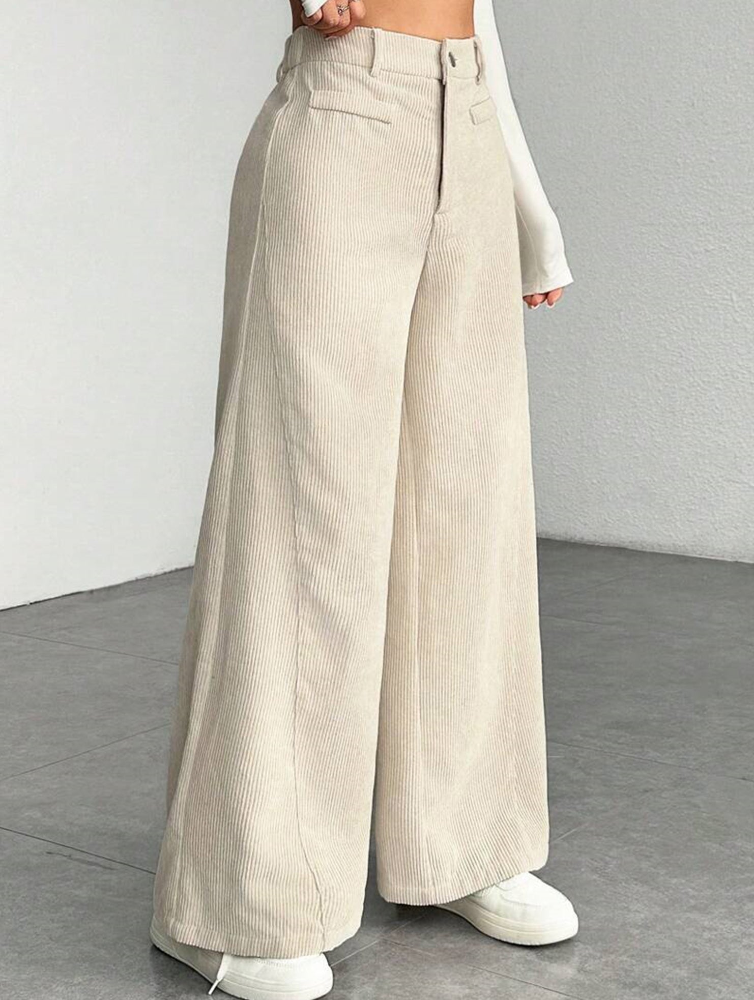 Casual loose straight wide-leg pants