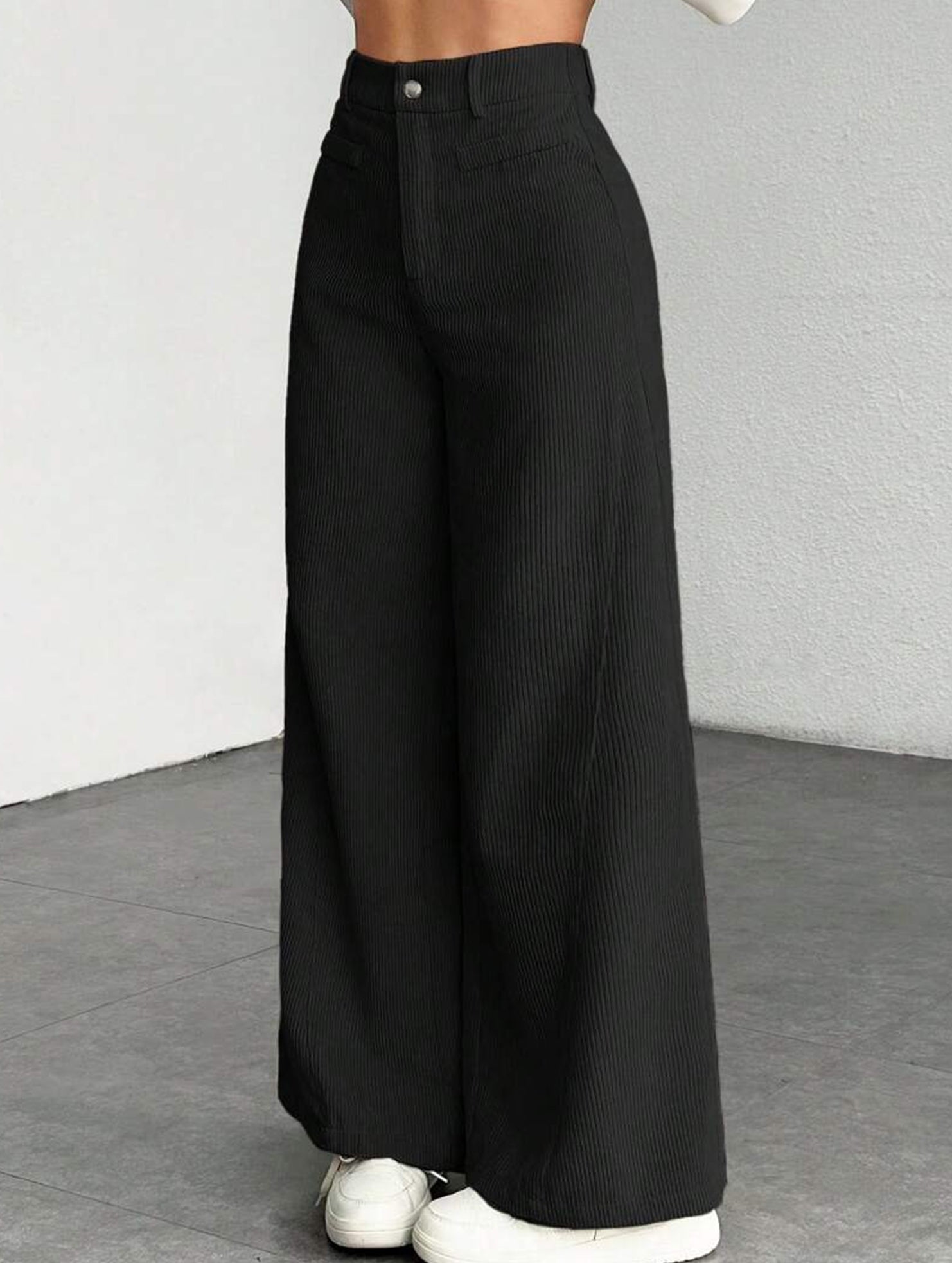 Casual loose straight wide-leg pants