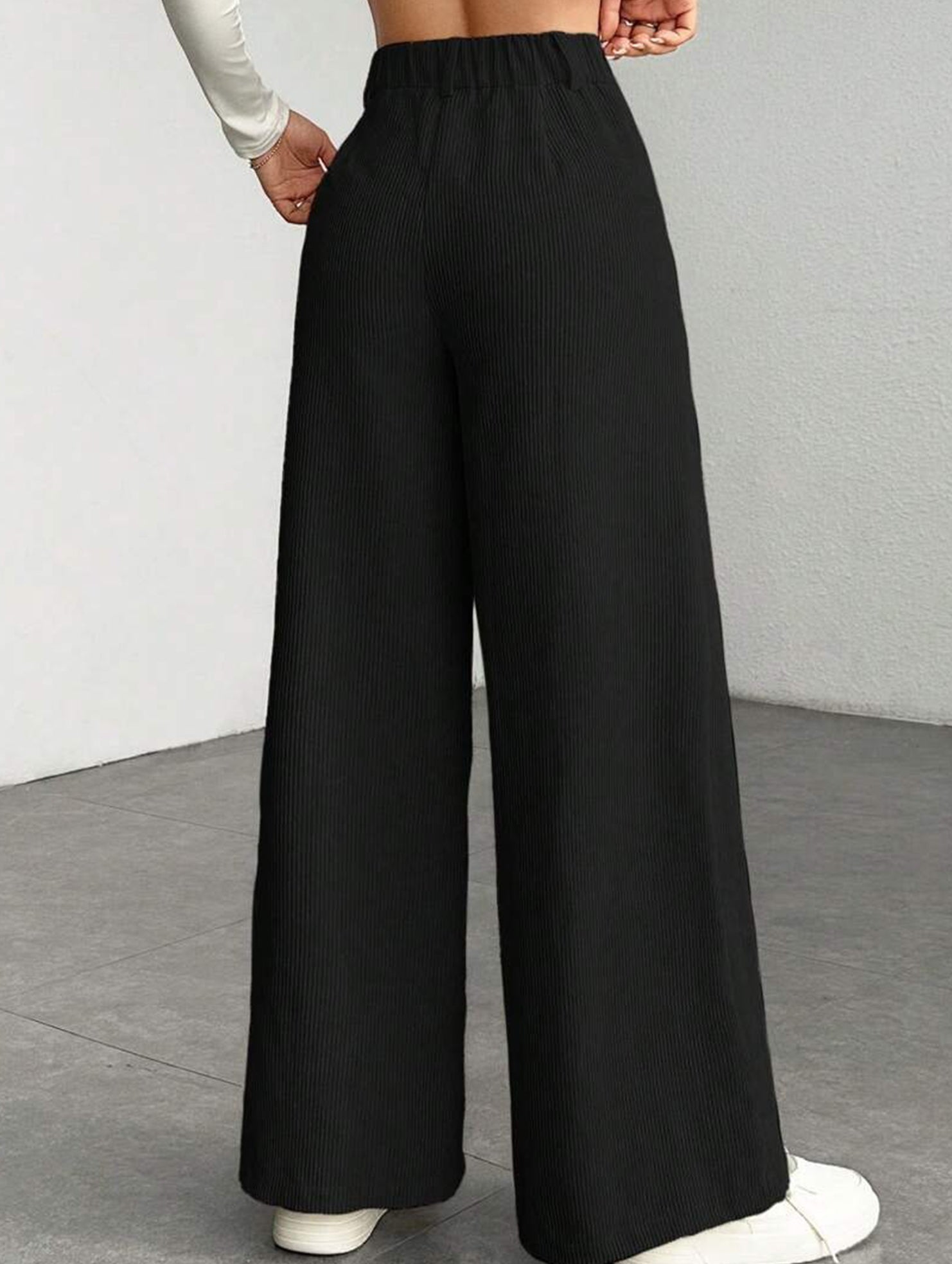 Casual loose straight wide-leg pants