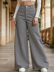Casual loose straight wide-leg pants