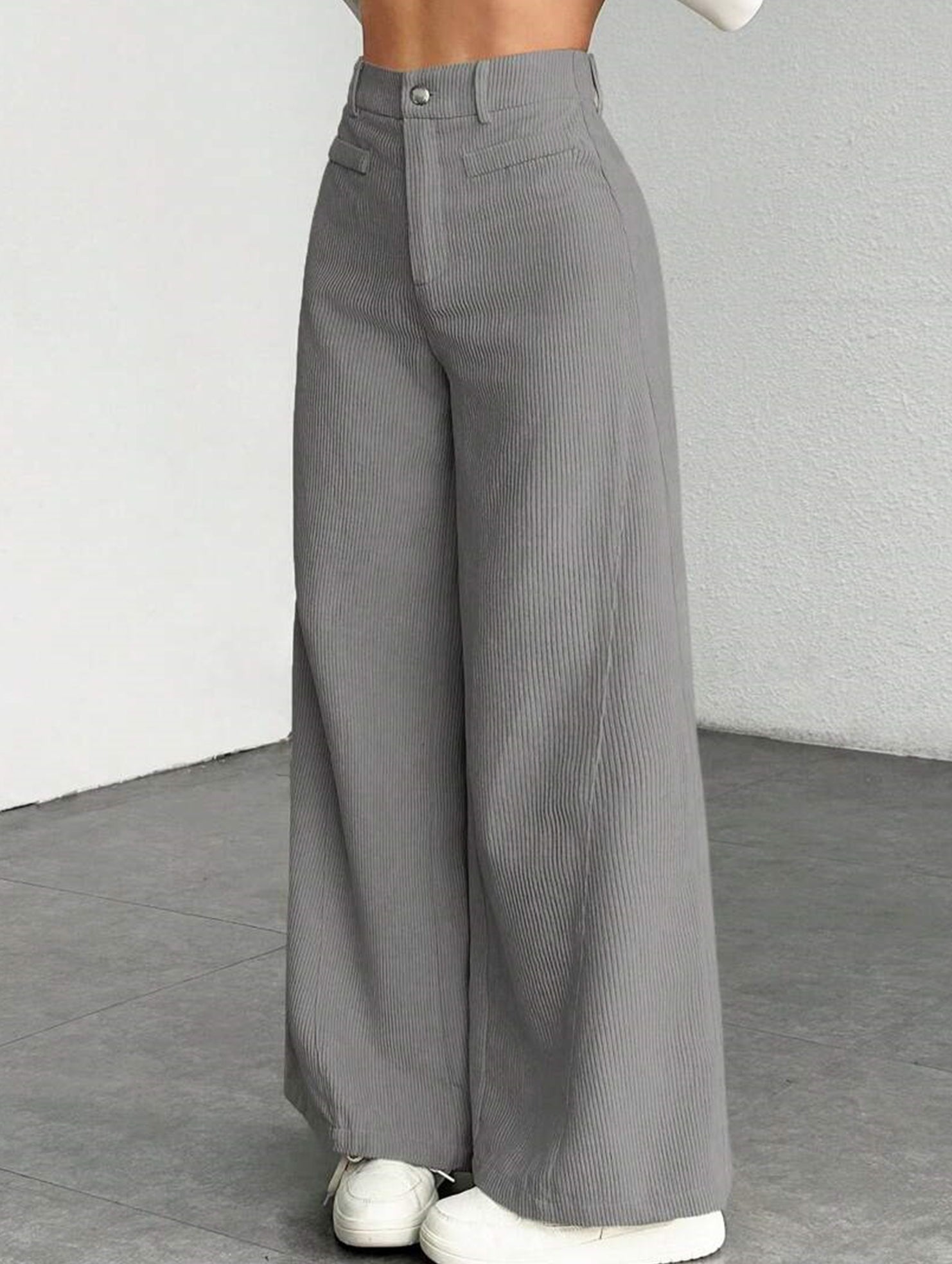 Casual loose straight wide-leg pants