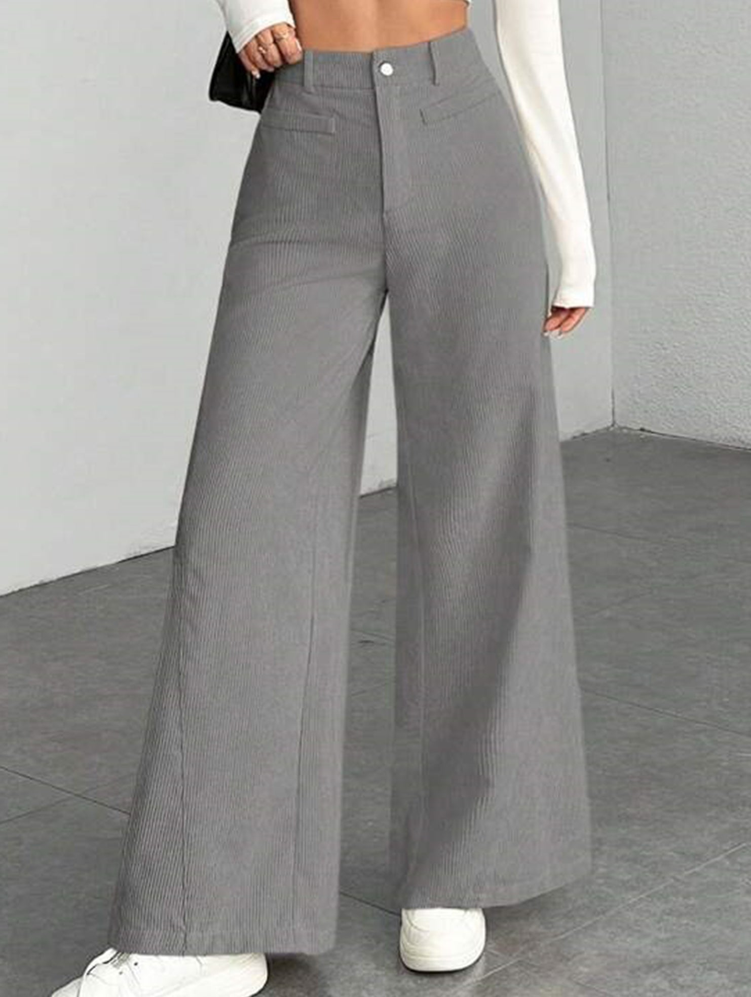 Casual loose straight wide-leg pants