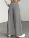 Casual loose straight wide-leg pants