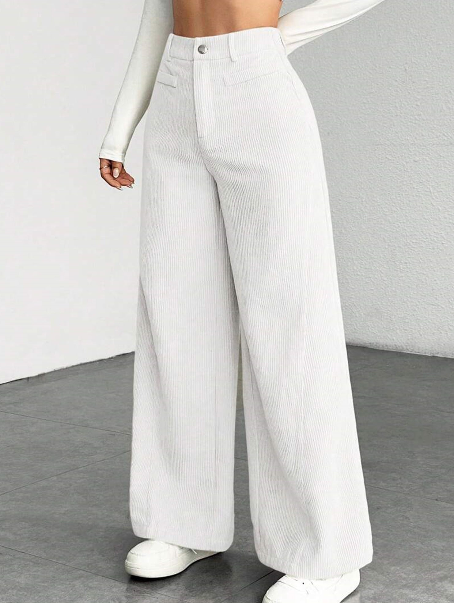 Casual loose straight wide-leg pants