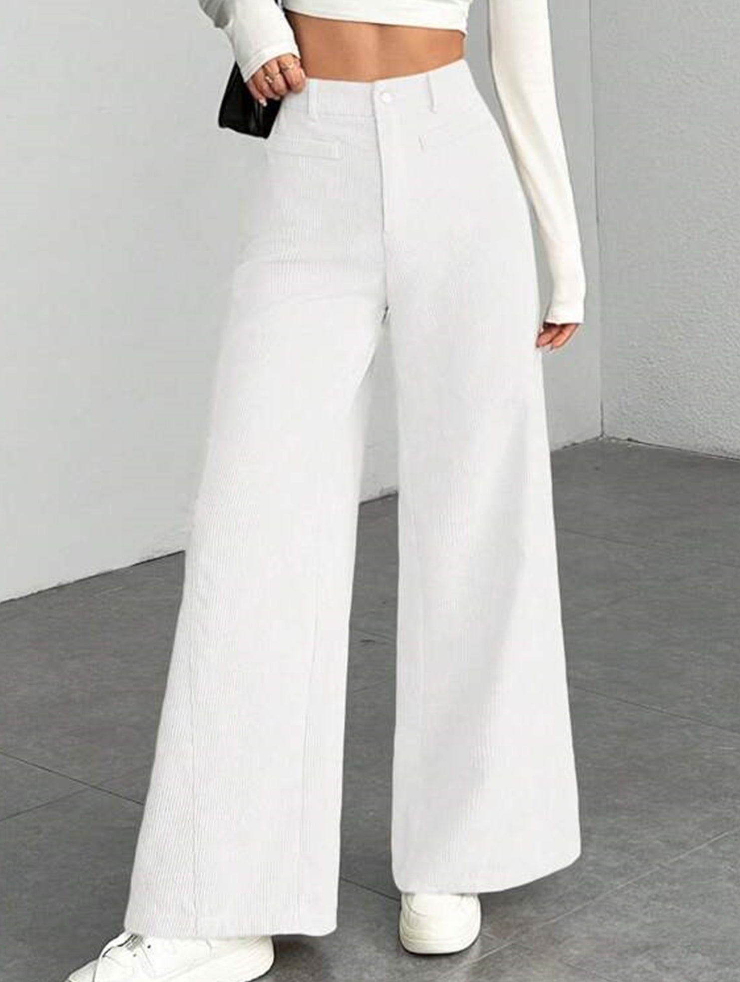 Casual loose straight wide-leg pants