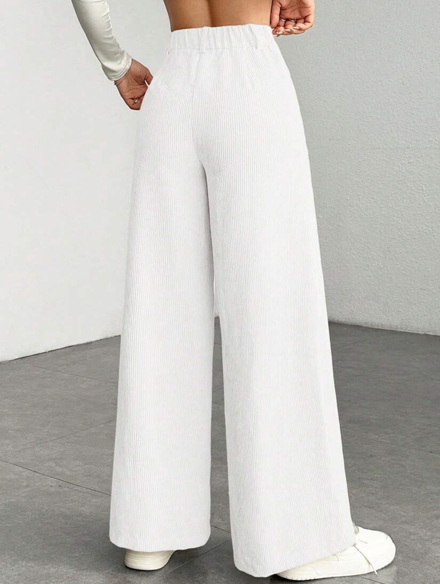 Casual loose straight wide-leg pants