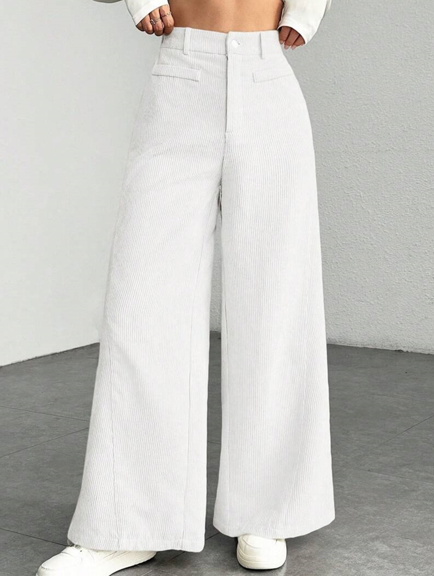 Casual loose straight wide-leg pants