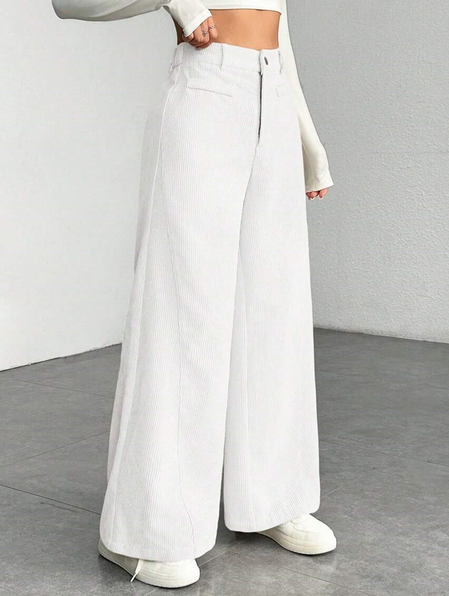 Casual loose straight wide-leg pants