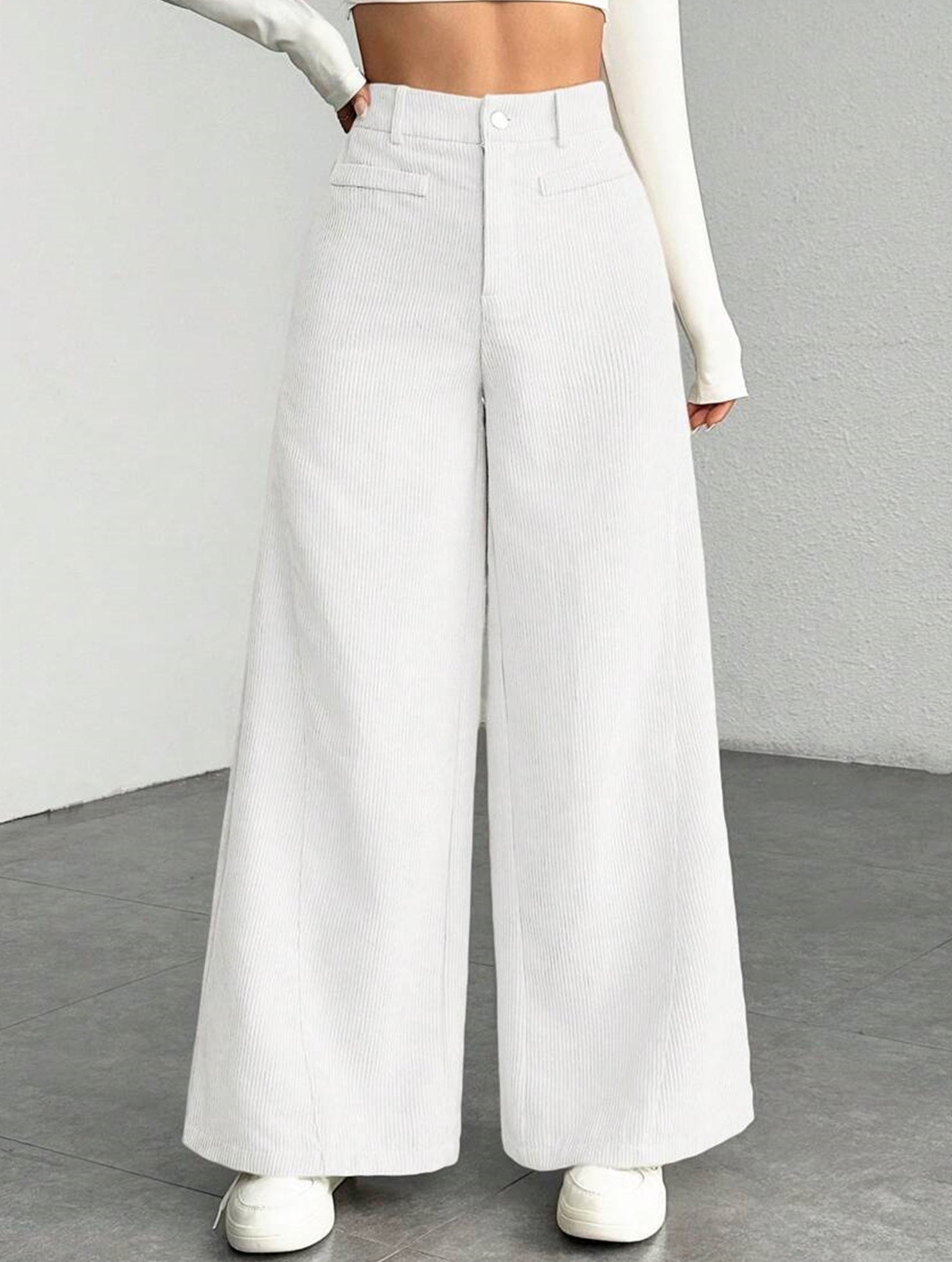 Casual loose straight wide-leg pants