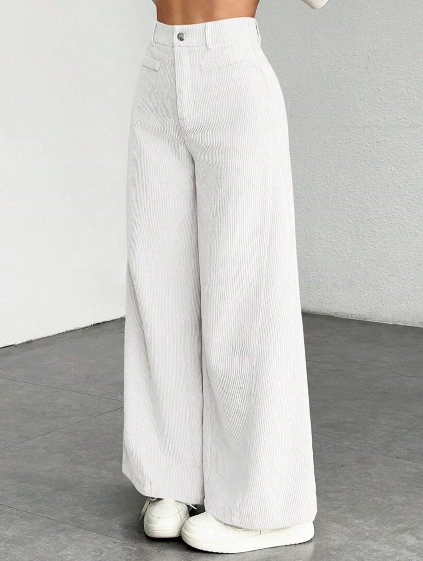 Casual loose straight wide-leg pants