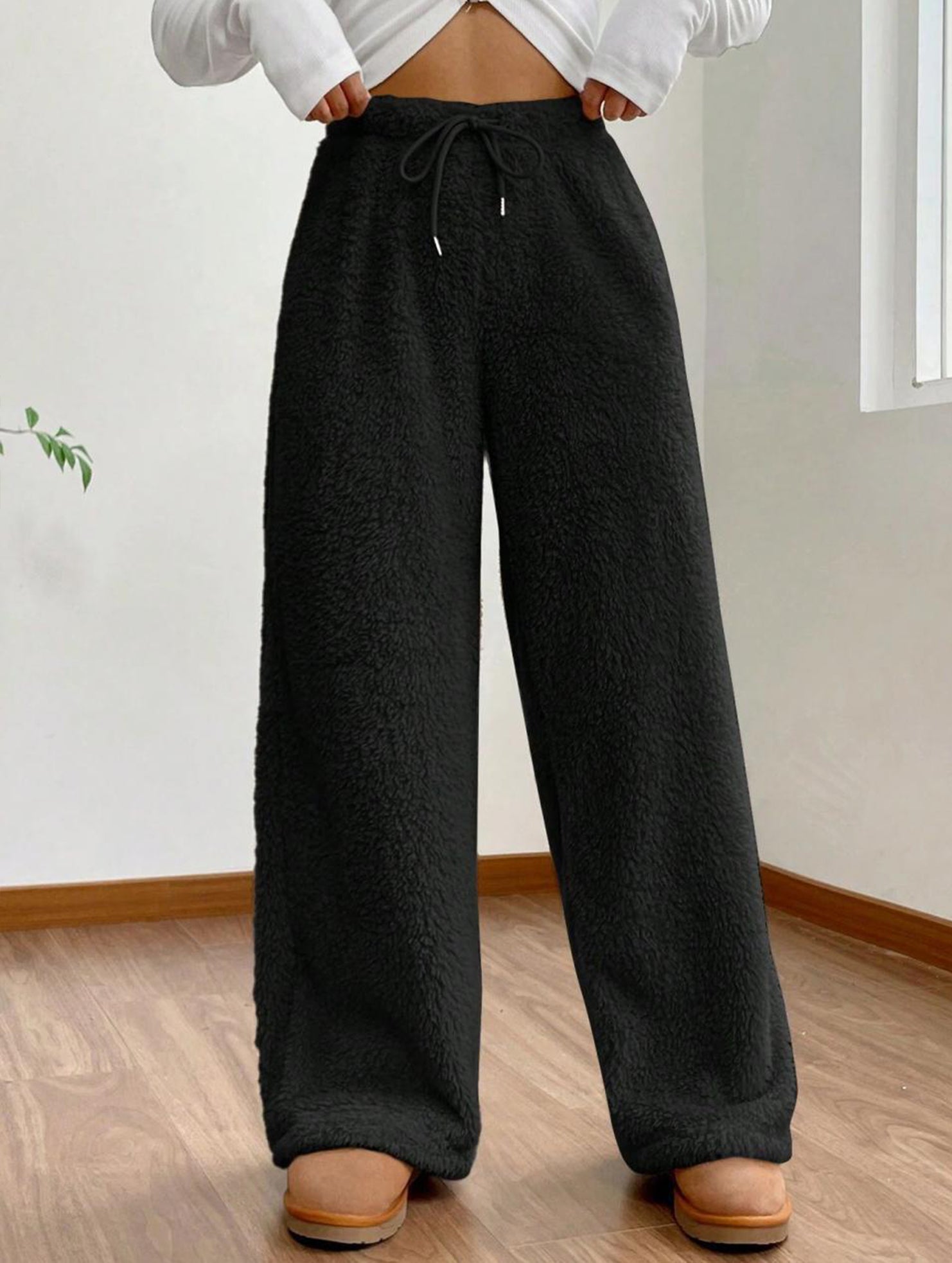 Casual loose-fitting warm casual pants