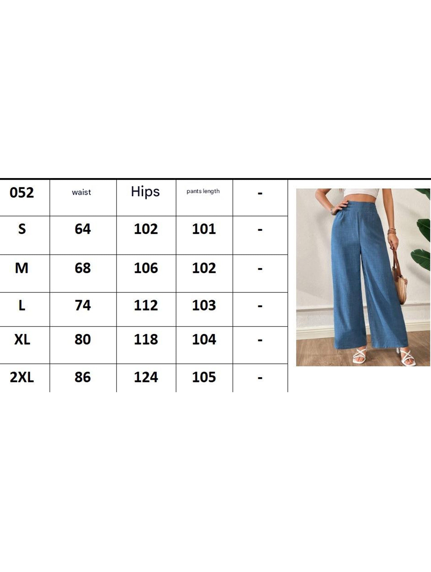 Casual high-waisted slimming wide-leg pants
