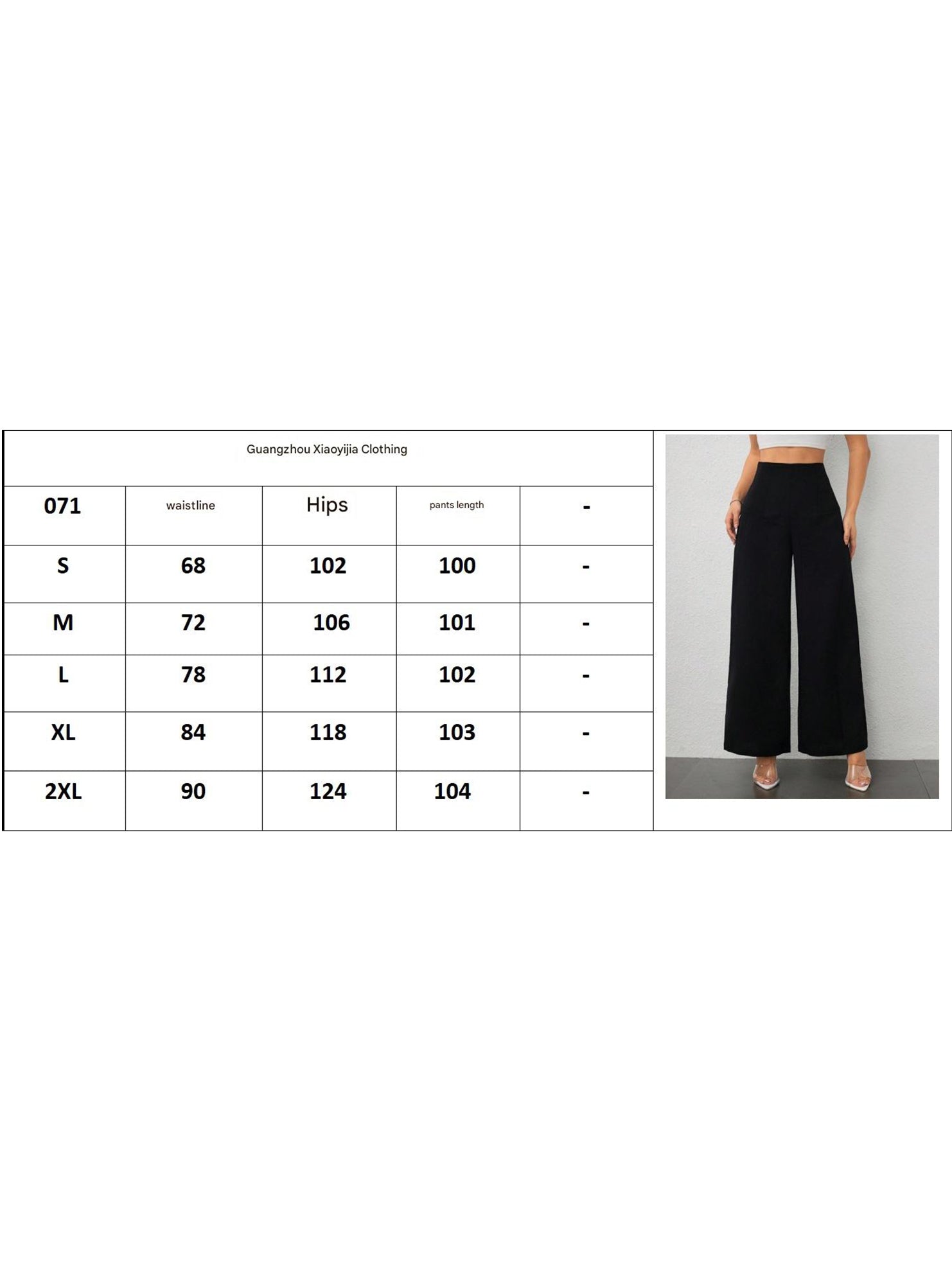 Slimming wide-leg pants for commuting