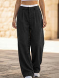 Sophisticated striped wide-leg trousers