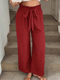 High-waisted, loose-fitting casual pants for women
